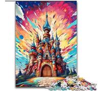 Jigsaw Puzzles 1000 Pieces for Adults Colorful Castle 1000 Piece Jigsaw Develops Hand-Eye Coordination Skills, Perfect for Birthday Gifts 26x38cm