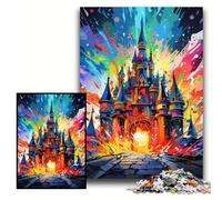 Jigsaw Puzzles 1000 Pieces for Adults Colorful Castle Wooden Jigsaw Brain Challenge, for Teenagers & Home Decor Size 50x75cm