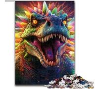 Jigsaw Puzzles 1000 Pieces for Adults Colorful Dinosaur 1000Pc Adults Jigsaw Puzzle Family Activity Game, Home Decor Wall Art size : 26x38cm