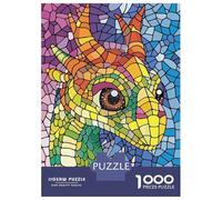 Jigsaw Puzzles 1000 Pieces for Adults Colorful Dragon Mosaic Portrait Puzzle for Adults Toy Wall Decor Hand Speed Race Stress Reduction Gifts 38x26cm/1000pcs