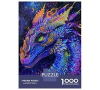 Jigsaw Puzzles 1000 Pieces for Adults Colorful Dragon Wall Art Print Jigsaws for Adults Relax Games Improve Memory Stress Reduction Gifts 52x38cm/1000pcs