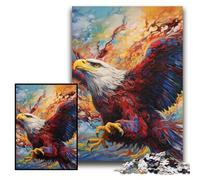 Jigsaw Puzzles 1000 Pieces for Adults Colorful Eagle cardboard Jigsaw Brain Challenge, for Teenagers & Home Decor Size 26x38cm