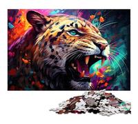 Jigsaw Puzzles 1000 Pieces for Adults Colorful Evil Tiger Challenging Difficult Puzzle A Work of Art for Teens Age 14 Years Up 1000 PCS(38x26cm)