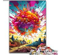 Jigsaw Puzzles 1000 Pieces for Adults Colorful Explosion 1000 Piece Jigsaw Develops Hand-Eye Coordination Skills, Perfect for Birthday Gifts 26x38cm