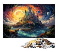 Jigsaw Puzzles 1000 Pieces for Adults Colorful Fantasy Castle Puzzle Wall Decoration Great Gift for And Teenager Age 14 Years Up 1000pcs(38x26cm)
