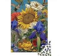 Jigsaw Puzzles 1000 Pieces for Adults Colorful Garden with Hummingbirds Adult Puzzles Toy Wall Decor But Fun And Humorous Help The Brain Exercise 70x50cm/1000pcs
