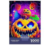 Jigsaw Puzzles 1000 Pieces for Adults Colorful Halloween Pumpkins Puzzles for Adults Fun Games Improve Memory Deal As Gifts for The Whole Family 70x50cm/1000pcs