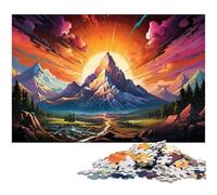 Jigsaw Puzzles 1000 Pieces for Adults Colorful Illustration of Sierra Nevada Mountains Challenging Difficult Puzzle A Work of Art for Teens Age 14 Years Up 1000 PCS(75x50cm)