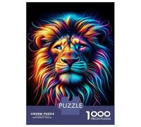 Jigsaw Puzzles 1000 Pieces for Adults Colorful Lion Art Print-1 Adult Puzzles Relaxing Games Difficult Hard Deal As Gifts for The Whole Family 52x38cm/1000pcs