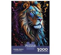 Jigsaw Puzzles 1000 Pieces for Adults Colorful Lion Wall Art Print-3 Adult Puzzles Relaxing Games But Fun And Humorous for Birthday, Chrismas 52x38cm/1000pcs