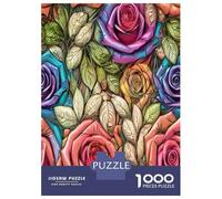 Jigsaw Puzzles 1000 Pieces for Adults Colorful Rose Wall Art Puzzle for Adults Hands-on Game Improve Memory Deal As Gifts for The Whole Family 70x50cm/1000pcs
