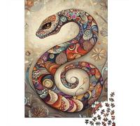 Jigsaw Puzzles 1000 Pieces for Adults Colorful Snake Artwork Adult Puzzles Toy Wall Decor But Fun And Humorous Help The Brain Exercise 38x26cm/1000pcs