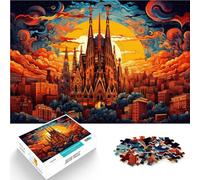 Jigsaw Puzzles 1000 Pieces for Adults Colorful Spain.Barcelona puzzle wall decoration 26x38cm is ideal as gifts for the whole family
