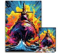 Jigsaw Puzzles 1000 Pieces for Adults Colorful Submarine cardboard Jigsaw Puzzles Brain Challenge Game for Teenagers & Family Interaction 26X38CM/10.23x14.96inch