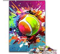 Jigsaw Puzzles 1000 Pieces for Adults Colorful Tennis Puzzles for Adults Family Interaction & Fun Gift, Vibrant Abstract Design (Size 26x38 cm)