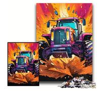 Jigsaw Puzzles 1000 Pieces for Adults Colorful Tractor Wooden Jigsaw Puzzles for Adults 50x75 cm Family Game Night Fun, DIY Decorative Artwork