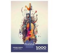 Jigsaw Puzzles 1000 Pieces for Adults Colorful Violin Art Print Jigsaws for Adults Relax Games Improve Memory Stress Reduction Gifts 70x50cm/1000pcs
