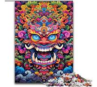 Jigsaw Puzzles 1000 Pieces for Adults Colourful Art Buddha Made of Wood, for Ages 14+ 50x75cm Challenging & Entertaining, Family Activity