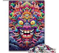 Jigsaw Puzzles 1000 Pieces for Adults Colourful Art Buddha Made of Wood, Making It A Great Gift for Family Fun 50x75cm for Holidays, Birthdays, And Family Game Nights