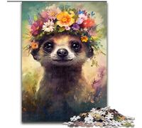 Jigsaw Puzzles 1000 Pieces for Adults Colourful Baby Meerkat Puzzle Made of cardboard,Gift for Men And Women, Daily & Special Occasion 1000pcs(26x38cm)