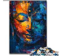 Jigsaw Puzzles 1000 Pieces for Adults Colourful Buddha Graffiti Made of Wood, Making It A Great Gift for Family Fun 50x75cm for Holidays, Birthdays, And Family Game Nights