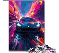 Jigsaw Puzzles 1000 Pieces for Adults Colourful Classic Sports Cars Made of Wood, for Ages 14+ 50x75cm Challenging & Entertaining, Family Activity