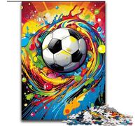 Jigsaw Puzzles 1000 Pieces for Adults Colourful Football Sports Puzzle for Family And Friends, Suitable for Ages 14+ (size : 26x38cm)