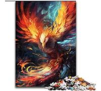 Jigsaw Puzzles 1000 Pieces for Adults Colourful Phoenix Bird Made of Wood, Perfect DIY Art Decor Or Birthday Gift 50x75cm for Birthday Holiday Christmas