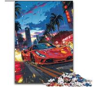 Jigsaw Puzzles 1000 Pieces for Adults Colourful Sports Cars Made of Wood, Making It A Great Gift for Family Fun 50x75cm for Holidays, Birthdays, And Family Game Nights
