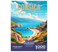 Jigsaw Puzzles 1000 Pieces for Adults Corsica Mediterranean Puzzles for Adults DIY Toys Home Decoration Help The Brain Exercise 52x38cm/1000pcs