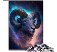 Jigsaw Puzzles 1000 Pieces for Adults Cosmic Aries Jigsaw Puzzles 1000 Pieces for Adults Unique DIY Home Decor Gift Idea (Size 26x38cm)