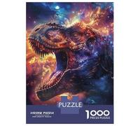 Jigsaw Puzzles 1000 Pieces for Adults Cosmic Dino Roar Puzzles for Adults DIY Toys Home Decoration Help The Brain Exercise 52x38cm/1000pcs