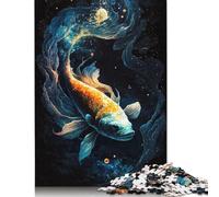 Jigsaw Puzzles 1000 Pieces for Adults Cosmic Koi 4 Puzzle for Adults Woodenboard Puzzles Family Decoration 1000pcs (75x50cm)
