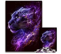 Jigsaw Puzzles 1000 Pieces for Adults Cosmic Panther Face Jigsaw Puzzles for Adults Relax Challenge Colorful Home Decor Art for Friends 1000 PCS(75x50cm)