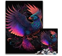 Jigsaw Puzzles 1000 Pieces for Adults Cosmic Phoenix Wooden Puzzles for Travel Lovers & Couples, Challenging Toy 50x75CM/19.68x29.52inch
