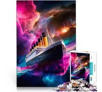 Jigsaw Puzzles 1000 Pieces for Adults Cosmic Titanic Made of cardboard Suitable for ages 14 and up wall decoration Christmas Birthday Gift。size：38x52cm/14.96x20.47inch