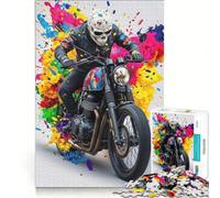 Jigsaw Puzzles 1000 Pieces for Adults Crazy Skull Rider, Educational Toy, Difficult Hard, for Birthday, Chrismas 38x26cm