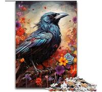 Jigsaw Puzzles 1000 Pieces for Adults Crow Flowers Jigsaw Puzzles for Adults, 1000 Piece Engaging Family Game Night Activity 26x38cm