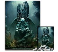 Jigsaw Puzzles 1000 Pieces for Adults Cthulhu The Dreamer Wooden Jigsaw Brain Challenge for Teenagers Home Decor 1000 PCS(38x26cm)