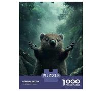 Jigsaw Puzzles 1000 Pieces for Adults Curious Forest Creature Jigsaw for Adults Family Games A Work of Art Help The Brain Exercise 52x38cm/1000pcs