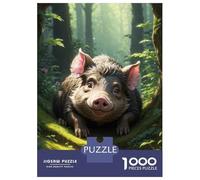 Jigsaw Puzzles 1000 Pieces for Adults Curious Piglet in The Wood Jigsaws for Adults Fun Games A Work of Art Deal As Gifts for The Whole Family 70x50cm/1000pcs