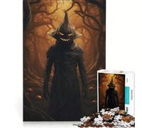 Jigsaw Puzzles 1000 Pieces for Adults Cursed Pumpkin King, Relax Games, Pattern Assembly, Wishlist with Santa Claus 50x75cm