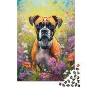 Jigsaw Puzzles 1000 Pieces for Adults Cute Boxer Puppy Puzzle for Adults Paper Board Puzzles Family Decoration 1000pcs (38x26cm)