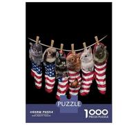 Jigsaw Puzzles 1000 Pieces for Adults Cute Bunnies in Socks Puzzle for Adults Hands-on Game Improve Memory Deal As Gifts for The Whole Family 52x38cm/1000pcs