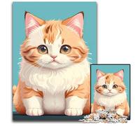 Jigsaw Puzzles 1000 Pieces for Adults Cute Cat Minimalism StyleJigsaw Puzzles Adult Game Gift Family Interactive Game Brain Challenge Gift 1000 PCS(75x50cm)
