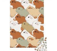 Jigsaw Puzzles 1000 Pieces for Adults Cute Guinea Pig Pattern Adult Puzzles Relaxing Games Difficult Hard Deal As Gifts for The Whole Family 38x26cm/1000pcs