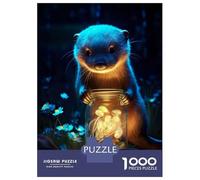 Jigsaw Puzzles 1000 Pieces for Adults Cute Otter Luminous Glow Jigsaw Puzzle DIY Toys But Fun And Humorous Deal As Gifts for The Whole Family 70x50cm/1000pcs