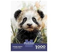 Jigsaw Puzzles 1000 Pieces for Adults Cute Panda Cub Watercolor Jigsaws for Adults Fun Games A Work of Art Deal As Gifts for The Whole Family 70x50cm/1000pcs