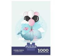 Jigsaw Puzzles 1000 Pieces for Adults Cute Whale Flying Puzzle for Adults Hands-on Game Improve Memory Deal As Gifts for The Whole Family 52x38cm/1000pcs