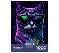Jigsaw Puzzles 1000 Pieces for Adults Cute Whimsical Cat Adult Jigsaw Relax Games Difficult Challenge Help The Brain Exercise 70x50cm/1000pcs